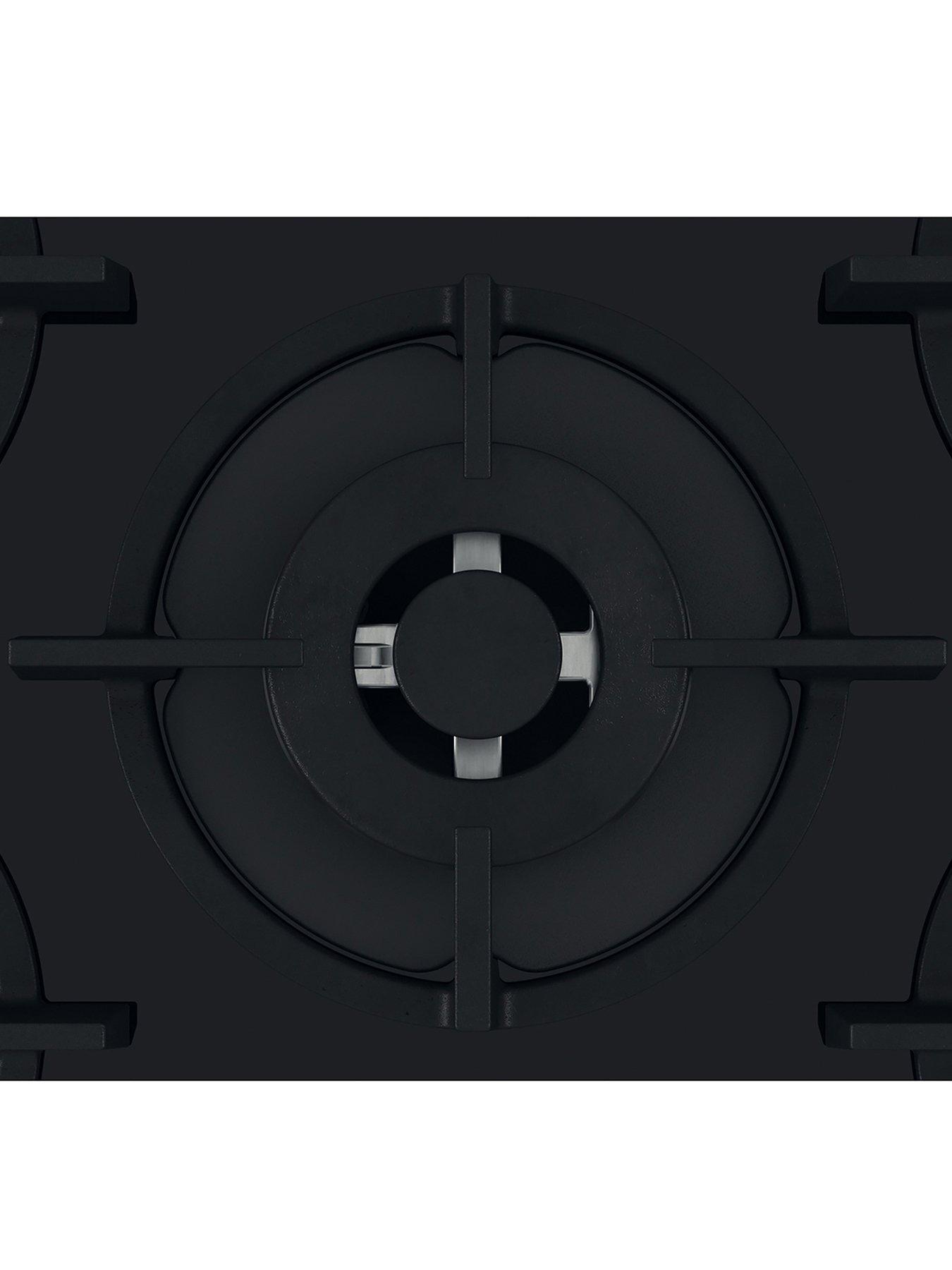 image of hotpoint-hgs72sbk-73cm-wide-built-in-gas-on-glass-hob-black