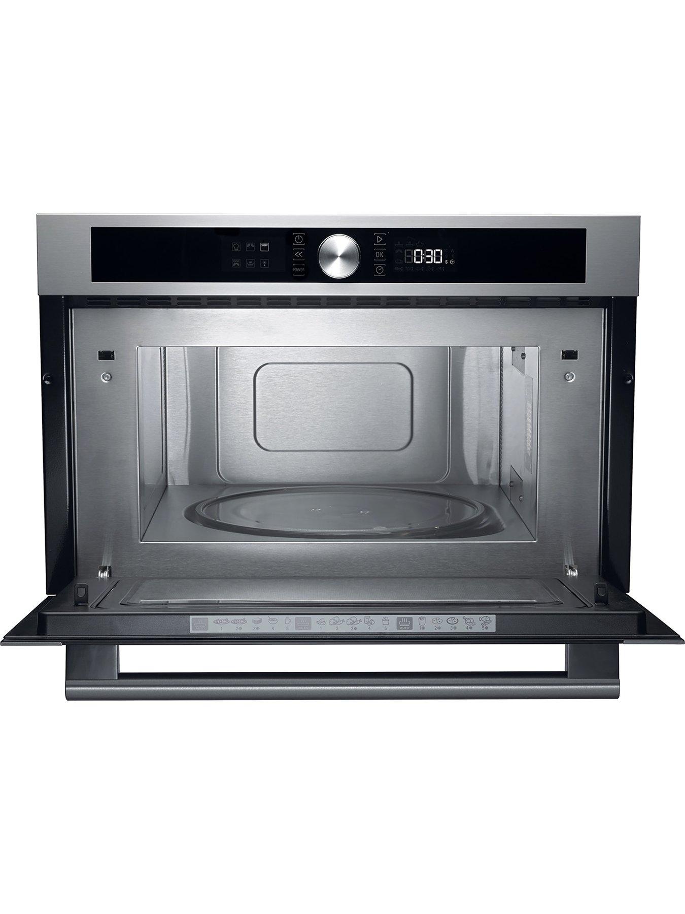  image of hotpoint-md454ixh-60cm-built-in-microwave-with-grill-stainless-steel