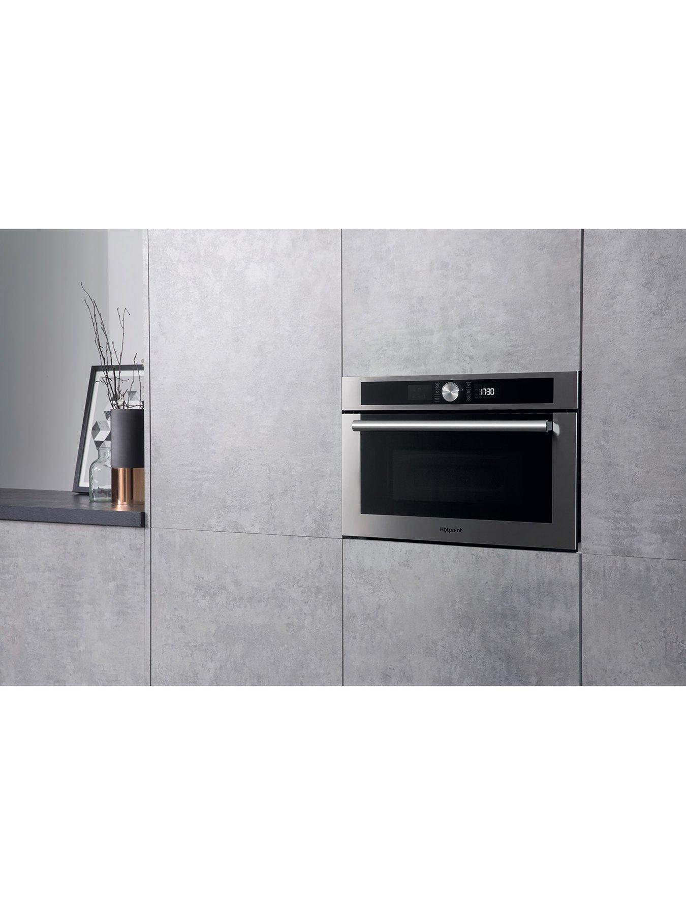  image of hotpoint-md454ixh-60cm-built-in-microwave-with-grill-stainless-steel