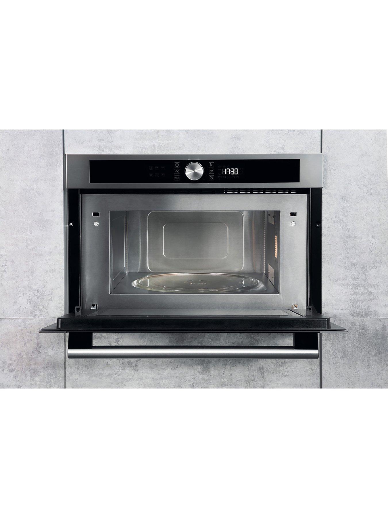  image of hotpoint-md454ixh-60cm-built-in-microwave-with-grill-stainless-steel