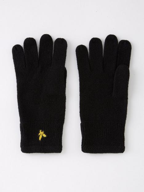 lyle-scott-racked-rib-gloves-black