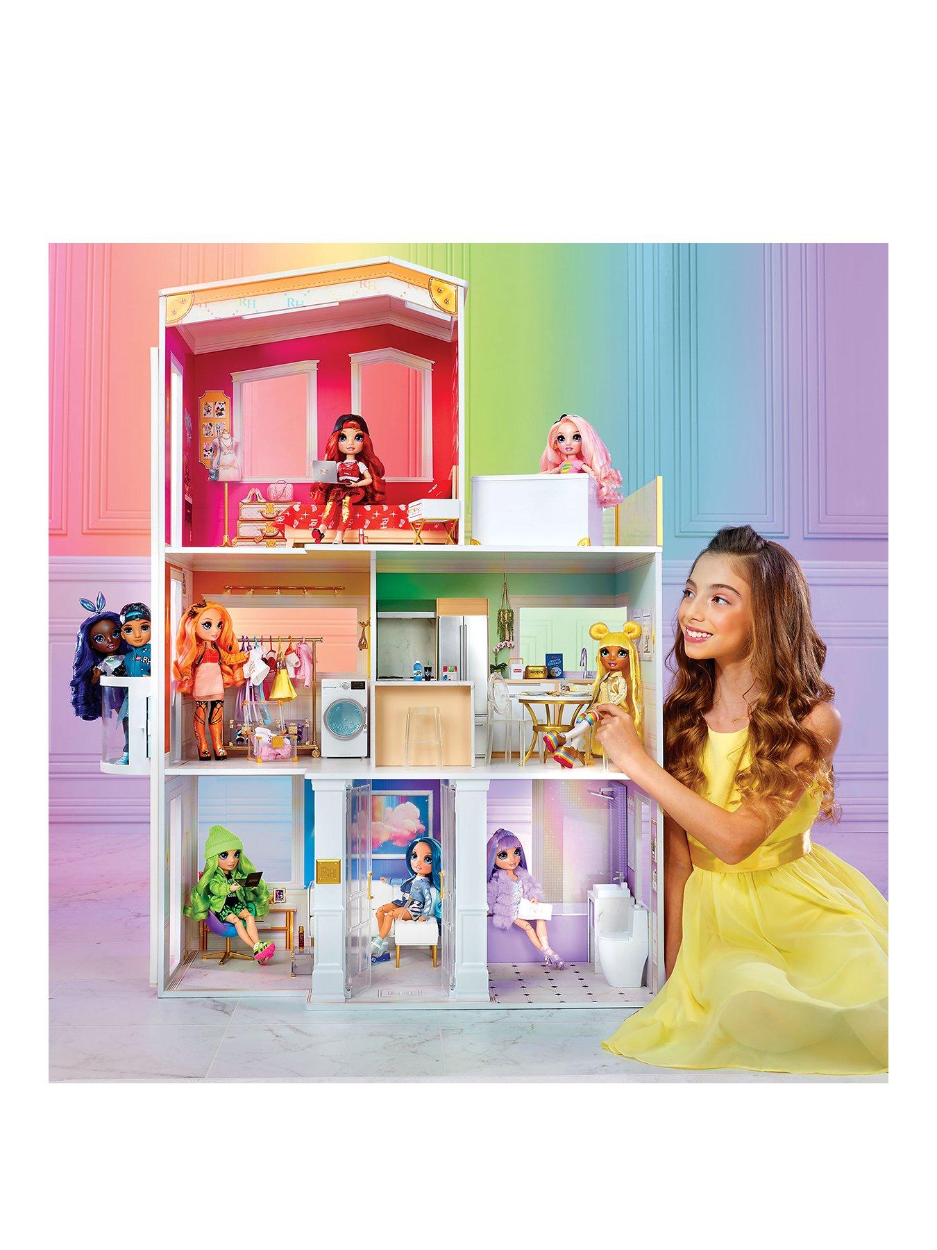  Rainbow High House – 3-Story Wood Doll House (4-Ft