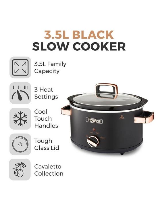 stillFront image of tower-cavaletto-slow-cooker-35l-black
