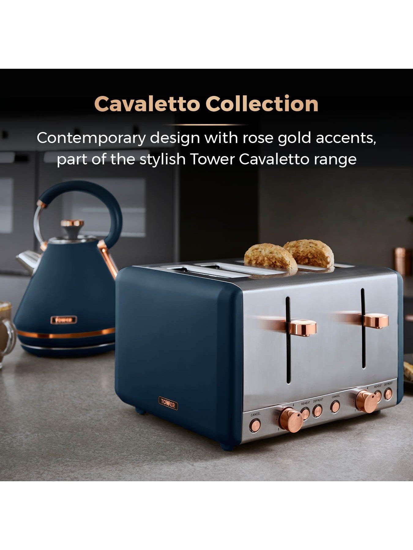 Image 3 of 6 of Tower Cavaletto 4-Slice Toaster&nbsp;- Midnight Blue