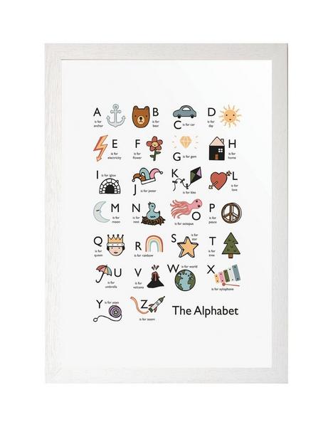 east-end-prints-alphabet-by-kid-of-the-village-a3-framed-print