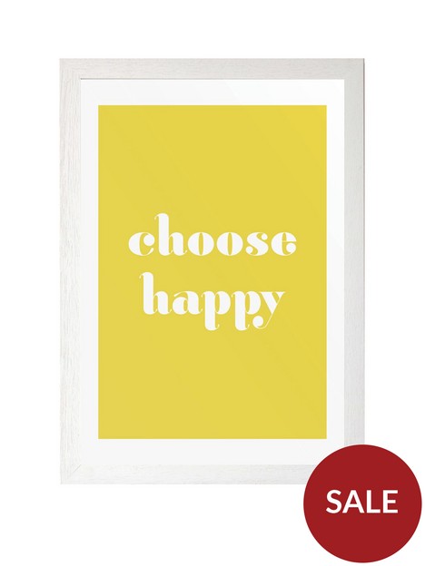 east-end-prints-choose-happy-by-oh-fine-art-a3-framed-print