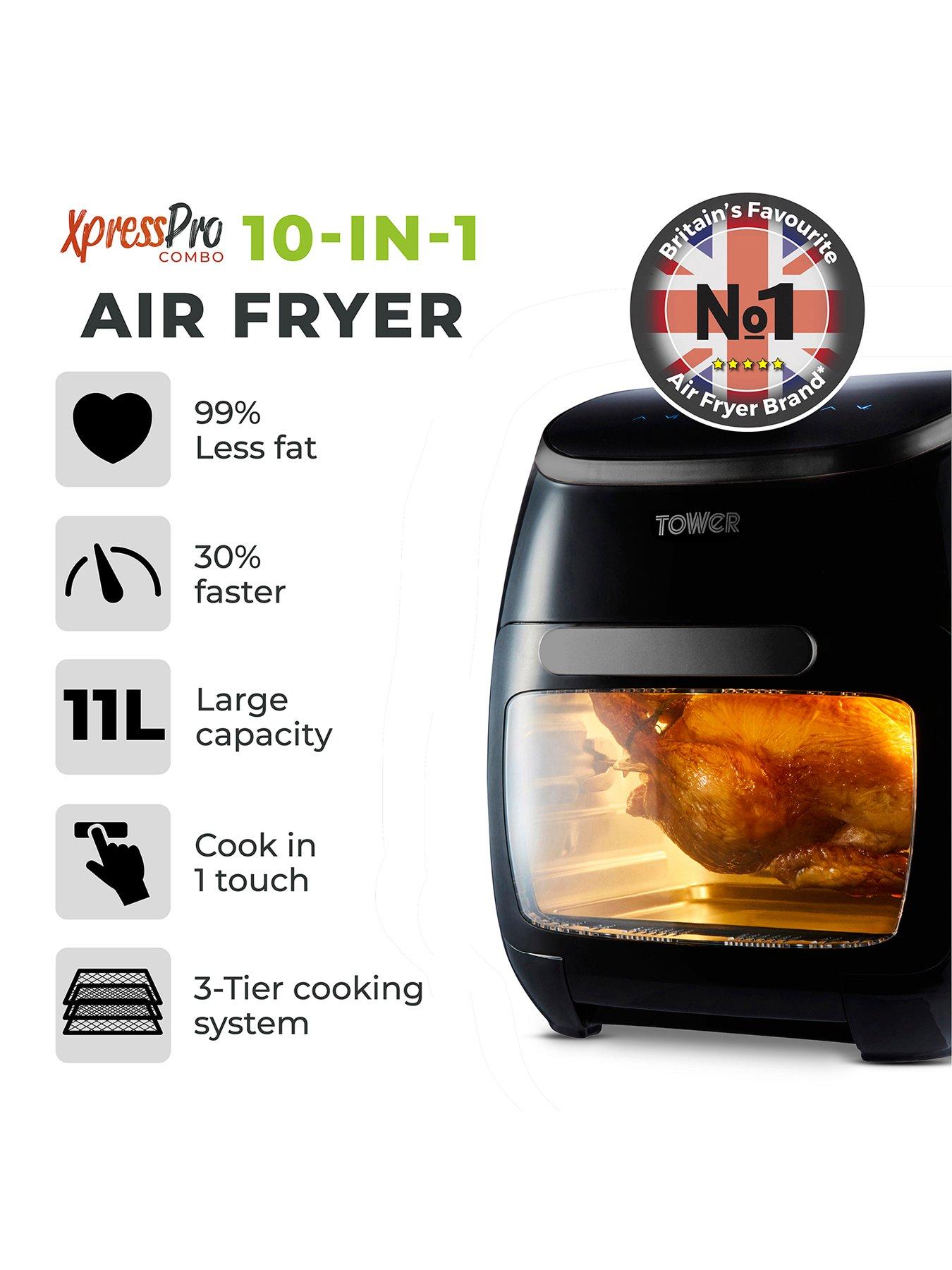 Tower T17076 Xpress Pro Combo 10-in-1 Digital Air Fryer Oven With Rapid ...