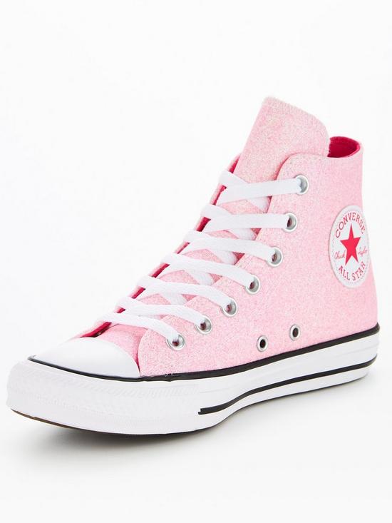 stillFront image of converse-chuck-taylor-all-star-hi-top-plimsoll-pink