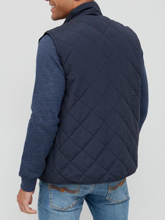 stillFront image of very-man-quilted-gilet-navy