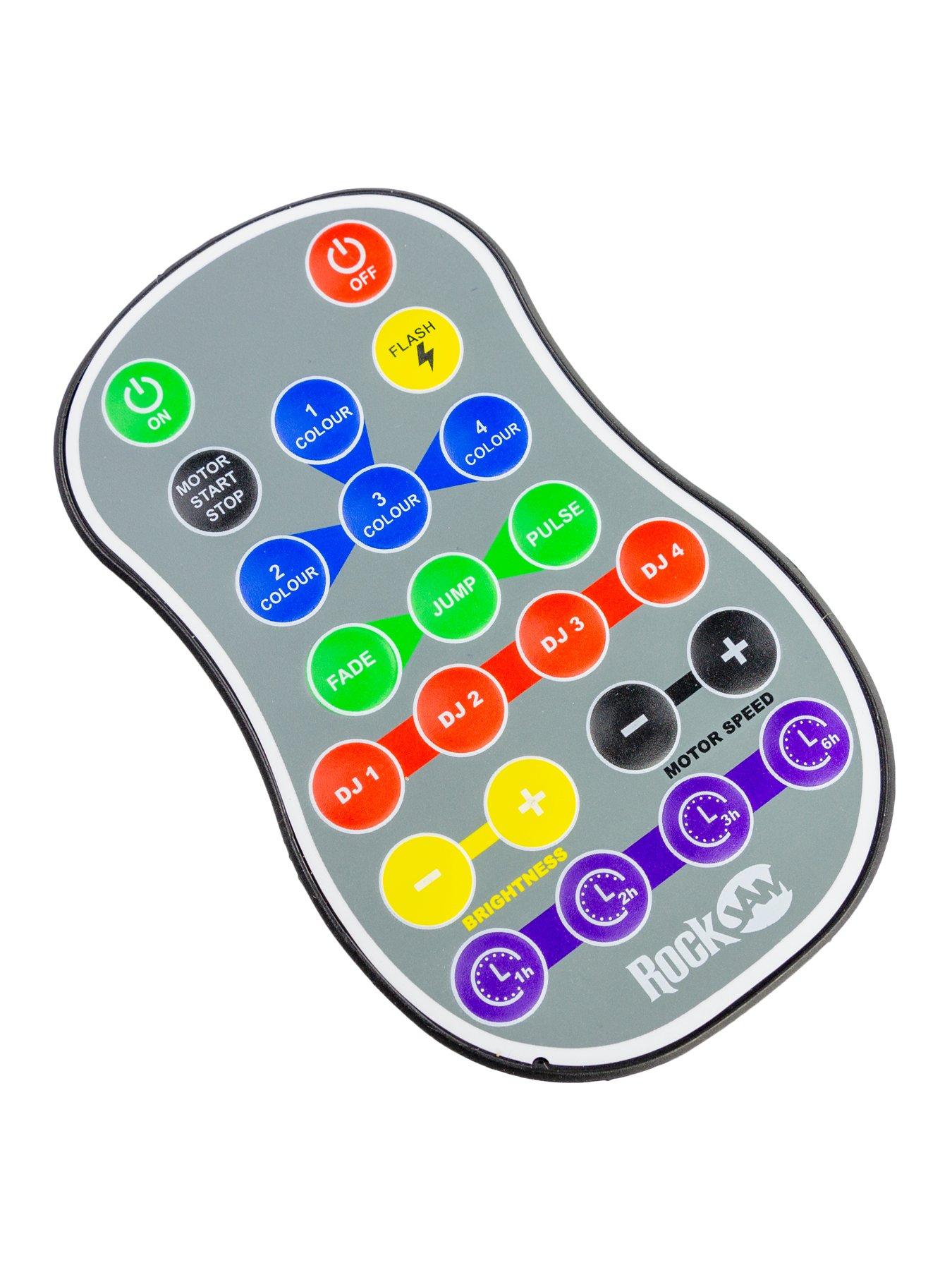  image of rockjam-rechargeable-wireless-party-lights-6watt-led-sound-activated-disco-ball-with-remote-control