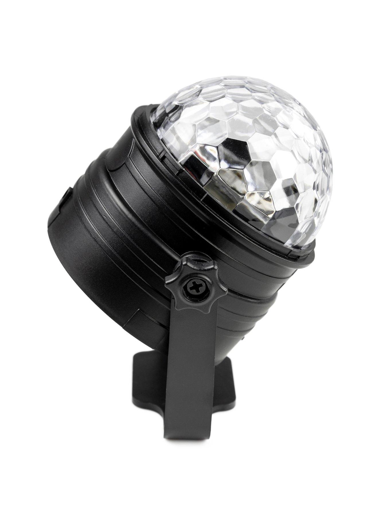  image of rockjam-rechargeable-wireless-party-lights-6watt-led-sound-activated-disco-ball-with-remote-control
