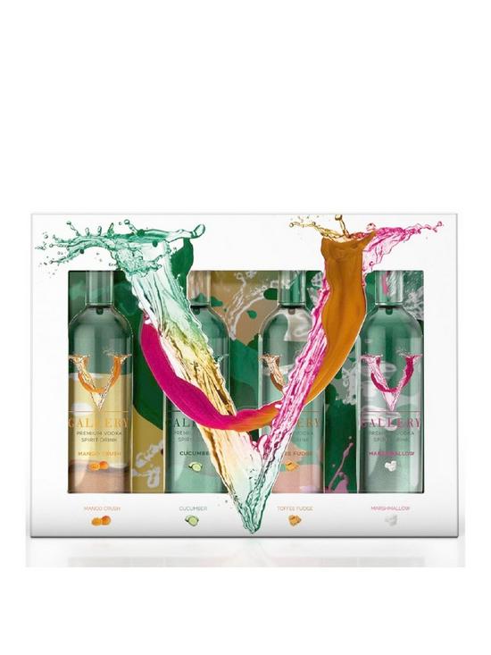 front image of v-gallery-vodka-miniature-pack-4-x5cl