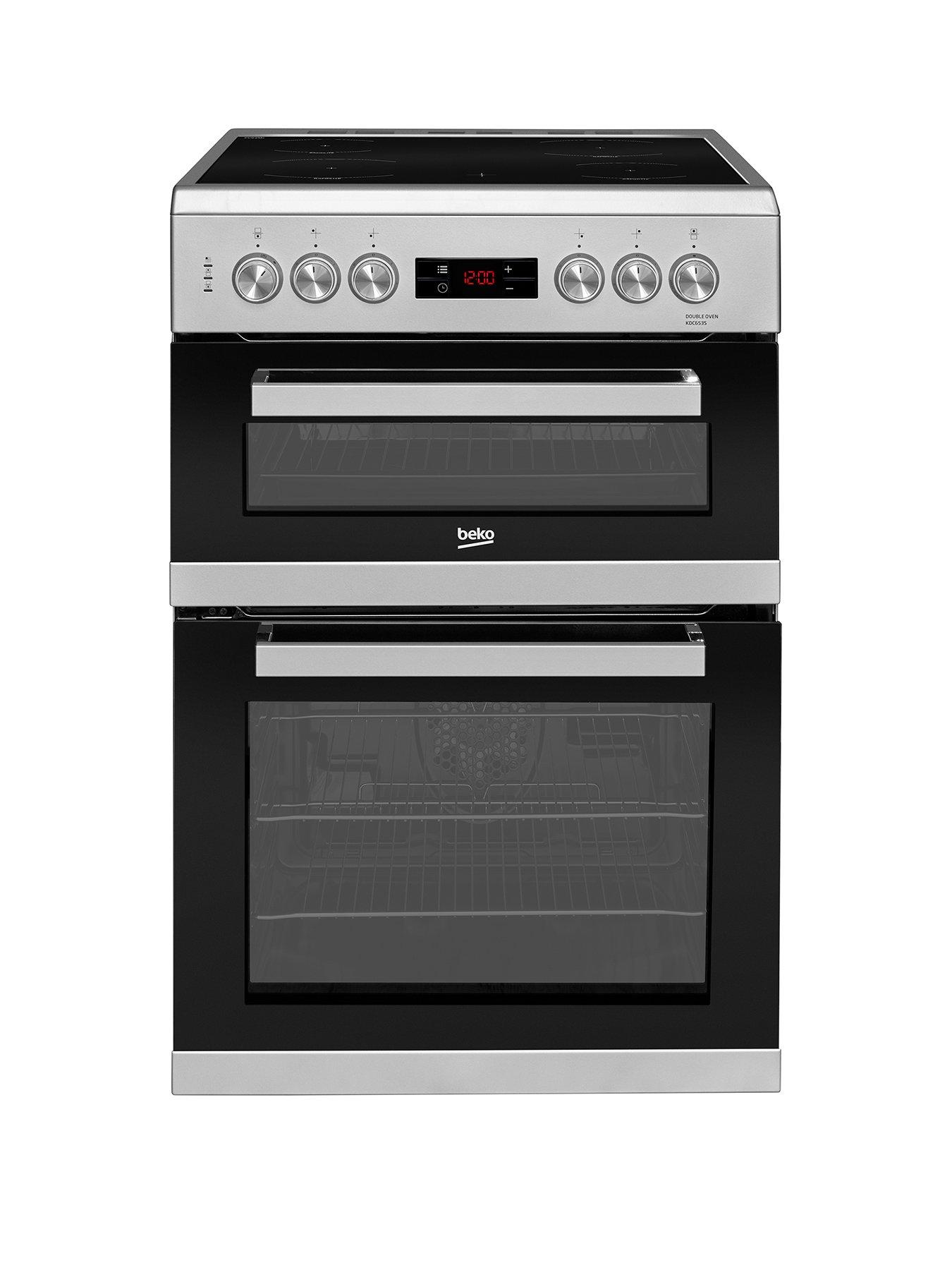 undefined KDC653S 60CM Double Oven Electric Cooker - Silver