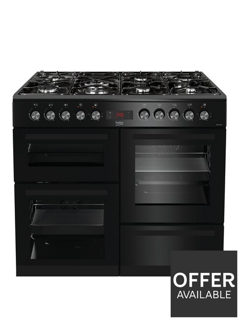 beko-kdvf100k-100cm-widenbspdual-fuelnbspdouble-oven-range-cooker-black