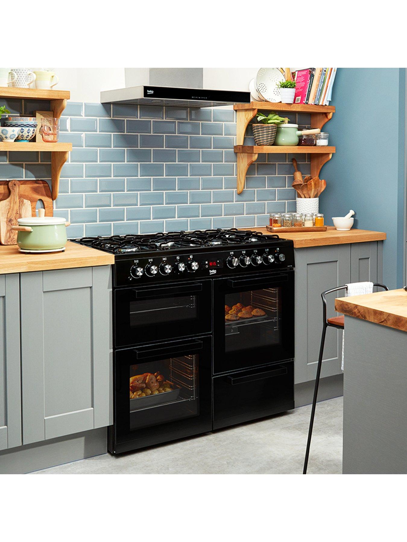 Image 3 of 7 of Beko KDVF100K 100cm Wide&nbsp;Dual Fuel&nbsp;Double Oven Range Cooker - Black