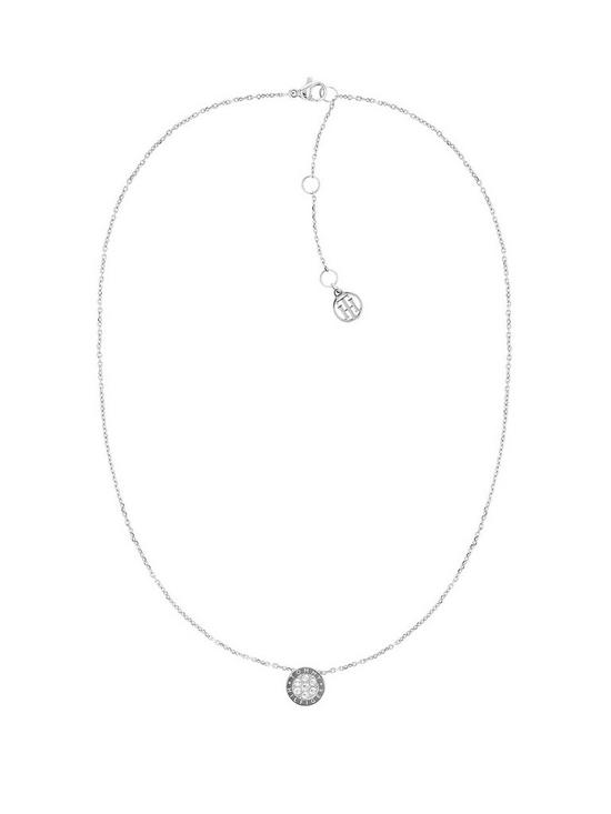 front image of tommy-hilfiger-stainless-steel-multi-crystal-necklace