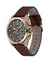  image of boss-grandmaster-sport-lux-grey-chronograph-dial-brown-leather-strap-watch
