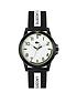  image of lacoste-white-dial-black-and-white-strap-kidsteen-watch