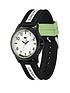  image of lacoste-white-dial-black-and-white-strap-kidsteen-watch