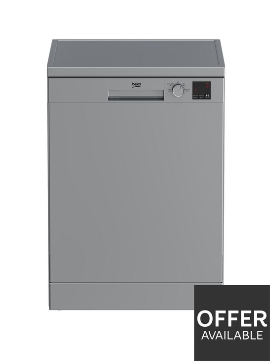 front image of beko-dvn04320s-13-place-full-size-freestanding-dishwasher-silver