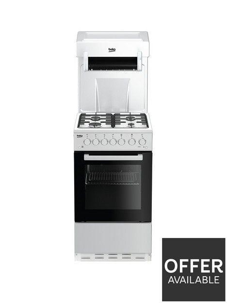 beko-ka52new-50cm-wide-single-oven-high-level-grill-gas-cooker-white