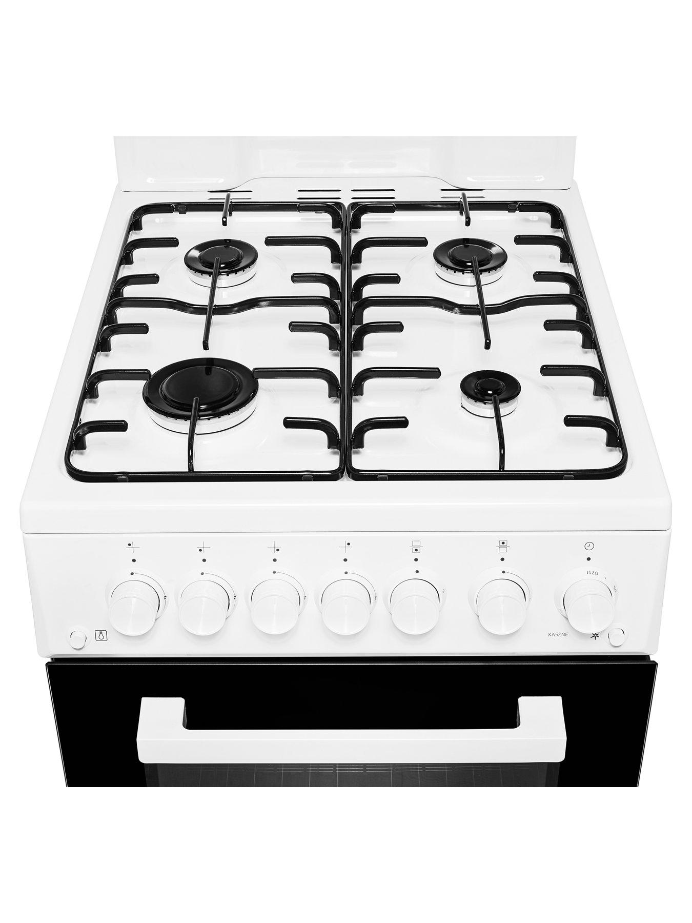 Image 4 of 6 of Beko KA52NEW 50cm Wide Single Oven High Level Grill Gas Cooker - White