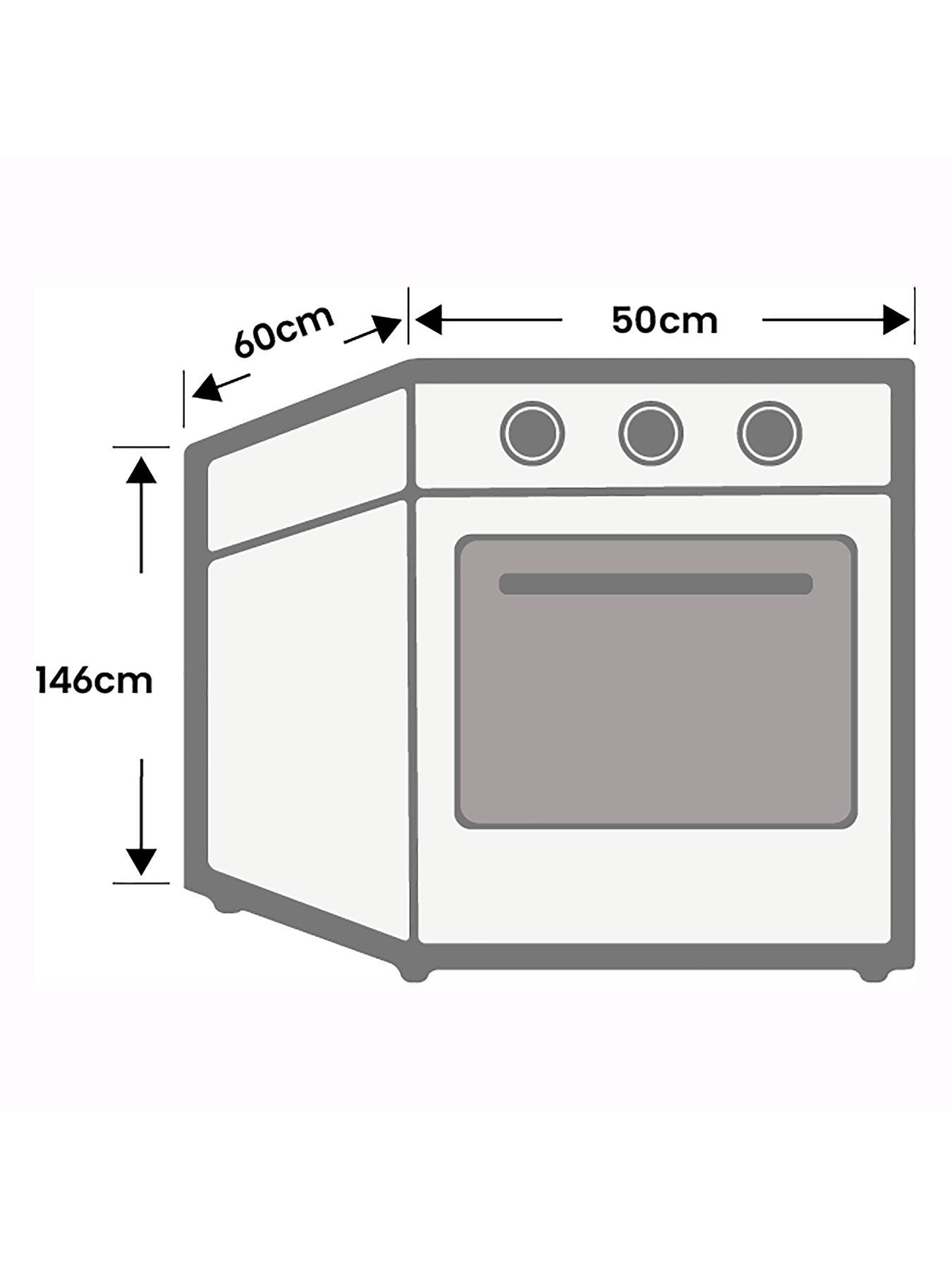 Image 6 of 6 of Beko KA52NEW 50cm Wide Single Oven High Level Grill Gas Cooker - White