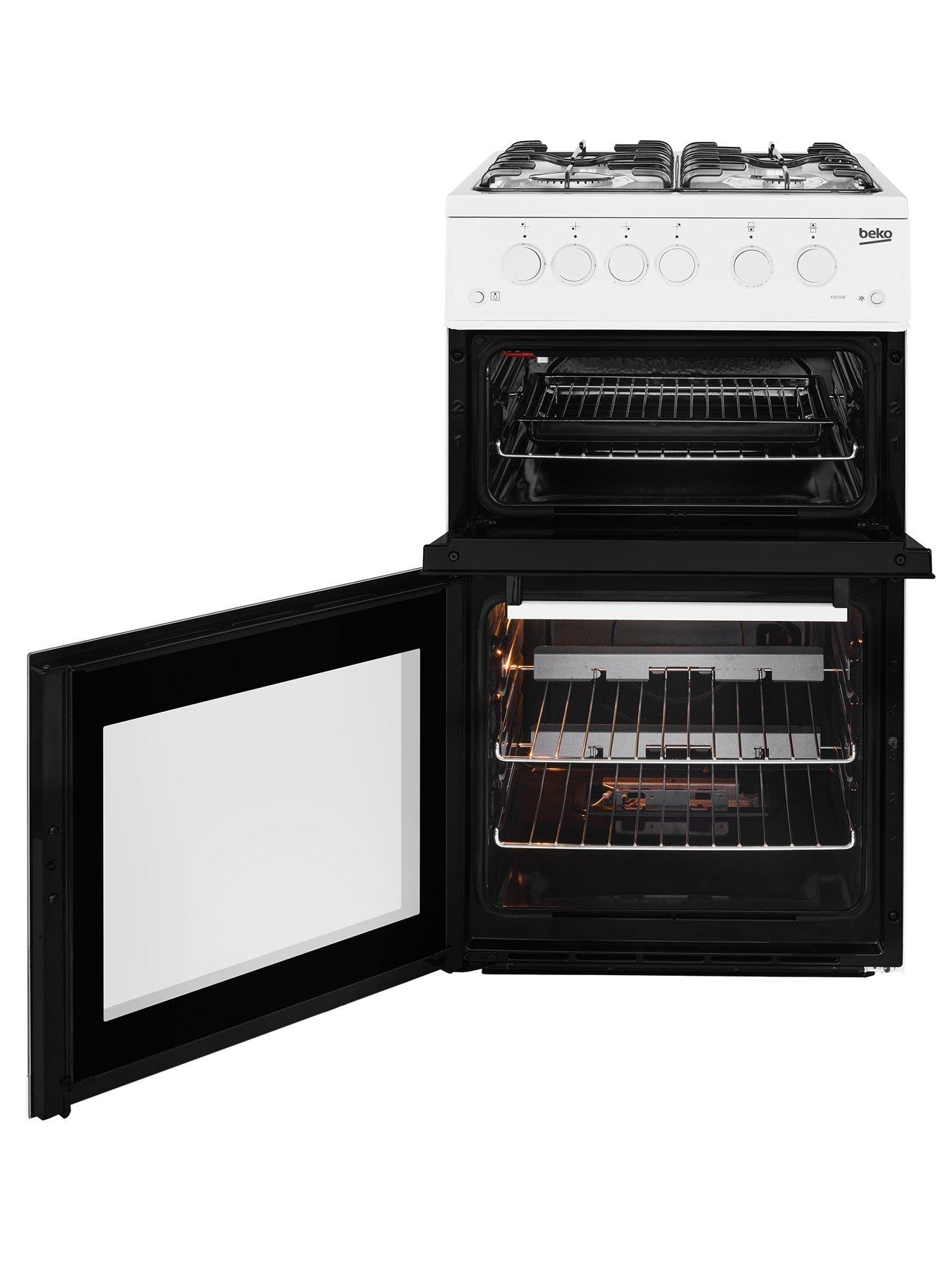 Beko KDG582W Twin Cavity Gas Cooker White