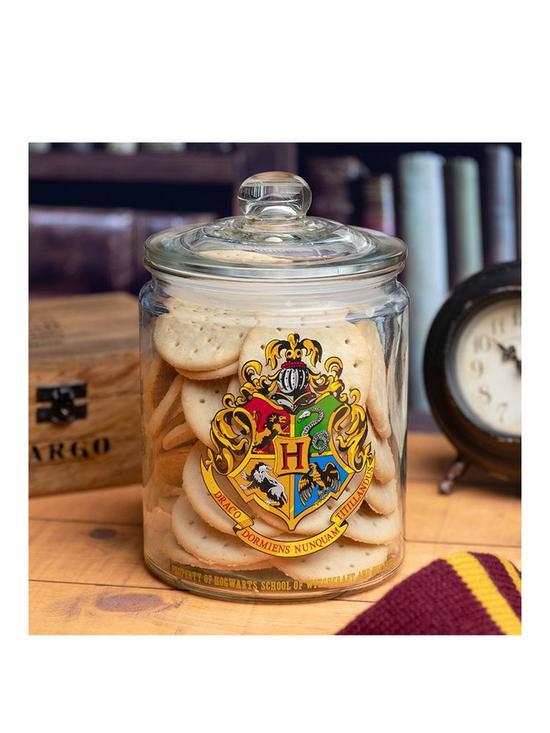 front image of harry-potter-hogwarts-glass-cookie-jar