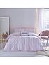  image of sassy-b-stripe-tease-reversible-duvet-cover-set-pink-and-white