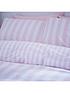  image of sassy-b-stripe-tease-reversible-duvet-cover-set-pink-and-white