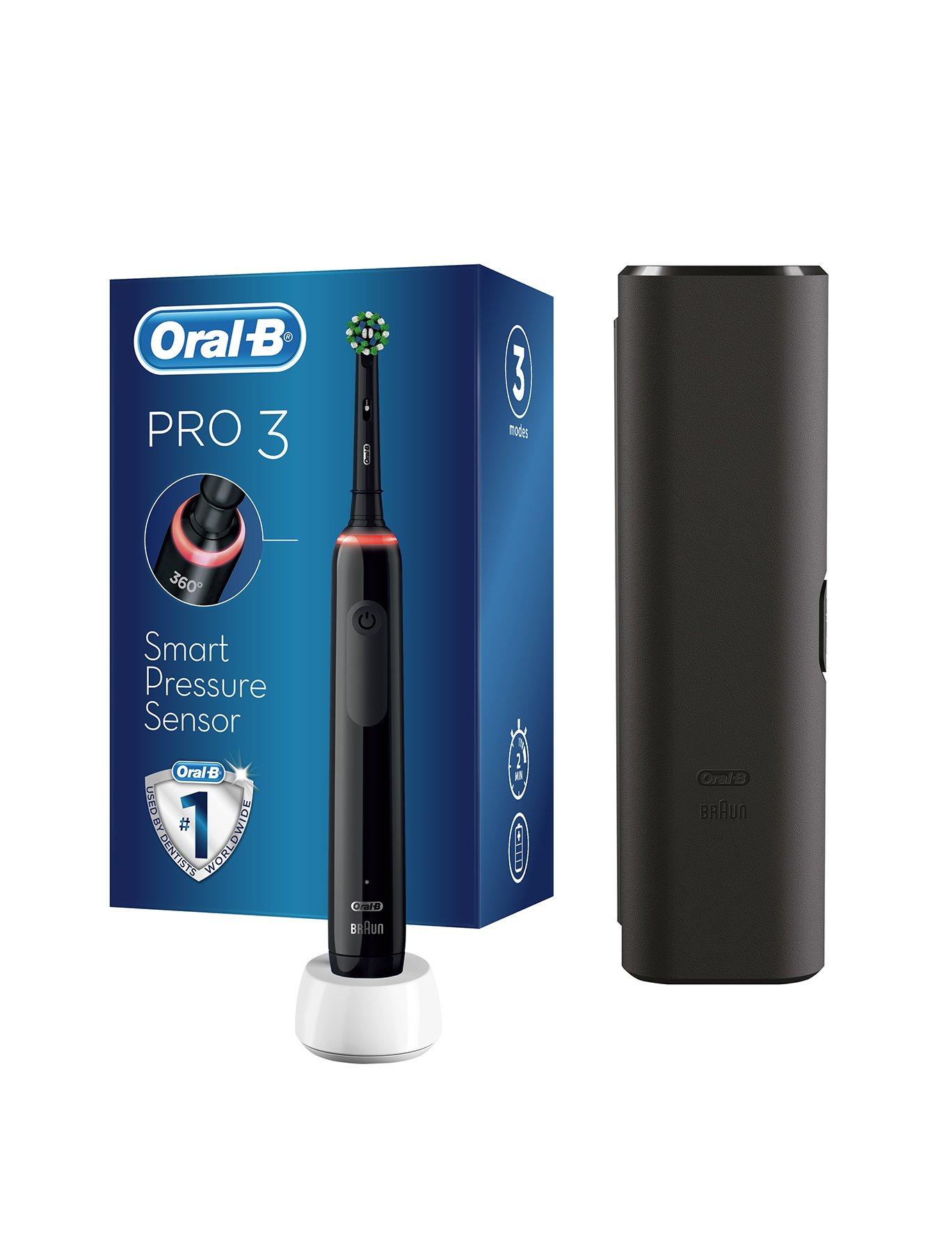 OralB Pro 3 3500 Cross Action Black Electric Toothbrush Designed