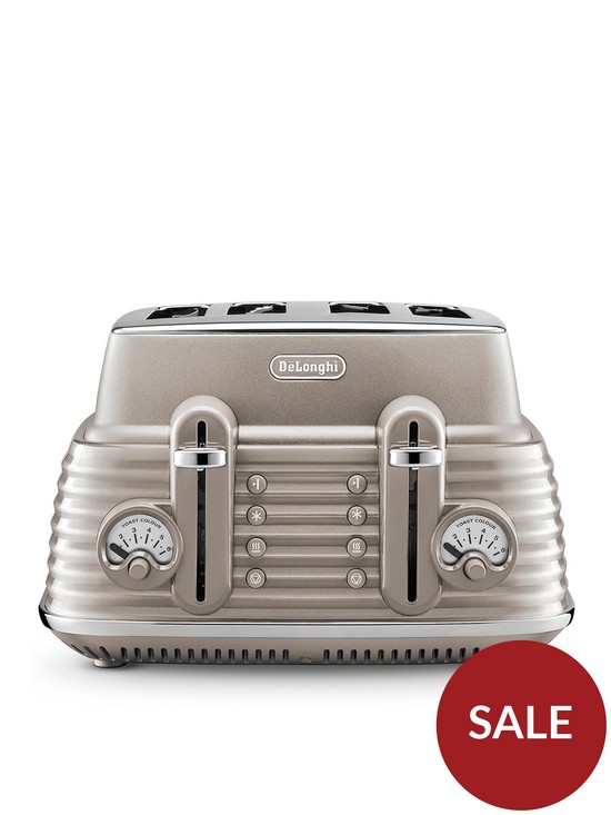 front image of delonghi-scolpito-4nbspslice-toaster-beige