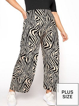 yours-yours-zebra-print-wide-leg-trouser-black