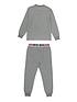  image of diesel-boys-cut-logo-loungewear-pyjama-set-dark-grey-marl