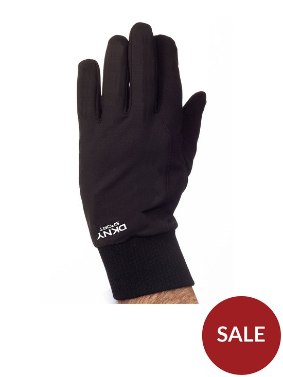 front image of dkny-sport-performance-gloves-black