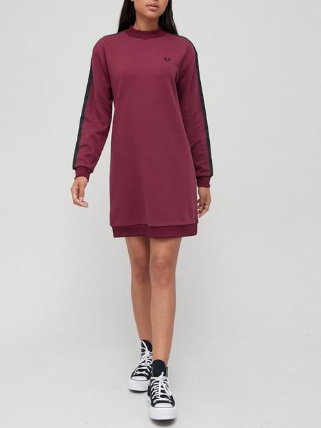 fred-perry-taped-sweater-dress-purplenbsp