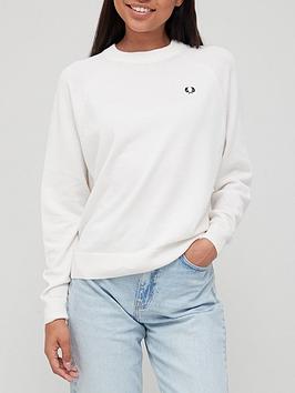fred-perry-crew-neck-jumper-white