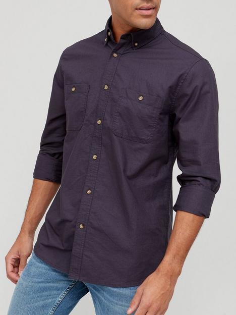 very-man-oxford-shirt-double-pocket-long-sleeve-ndash-navy
