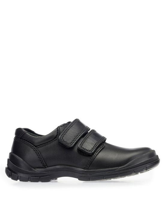 front image of start-rite-engineernbspvegan-double-riptape-boys-school-shoes-black