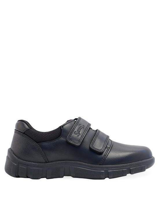 front image of start-rite-originnbspsoft-leather-double-riptape-boys-school-shoes-black