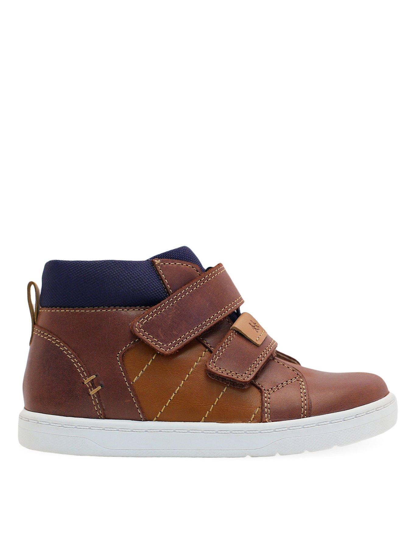 start-rite-discovernbspleather-double-riptape-padded-ankle-hi-top-trainers-soft-tannbsp