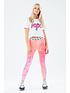  image of hype-girls-pink-sequin-script-t-shirt-white