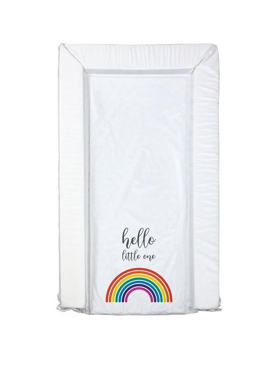 front image of east-coast-rainbow-hello-little-one-changing-mat