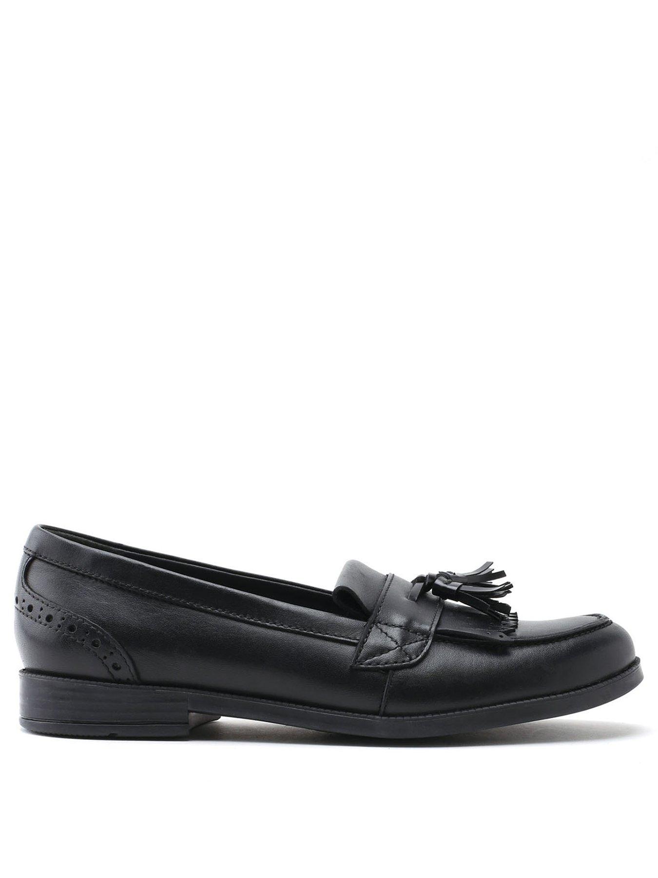 undefined Sketch Loafer Black Leather Girls School Shoes