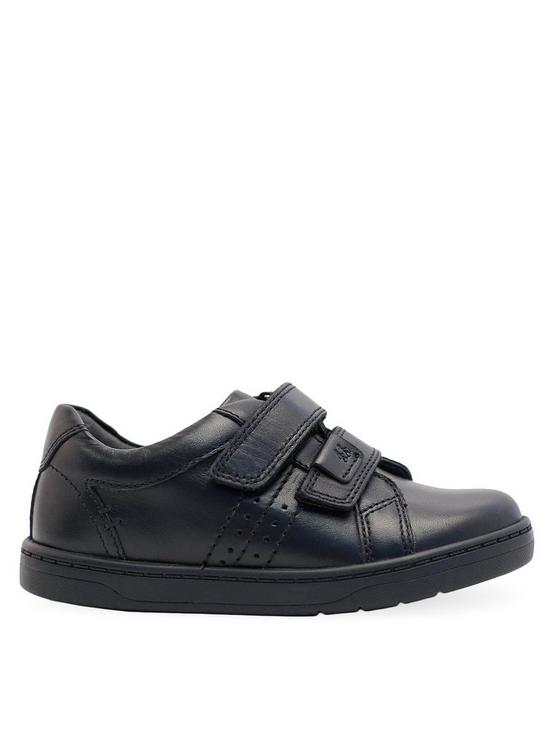 front image of start-rite-boysnbspexplorenbspleather-double-riptapenbsptrainer-school-shoes-black