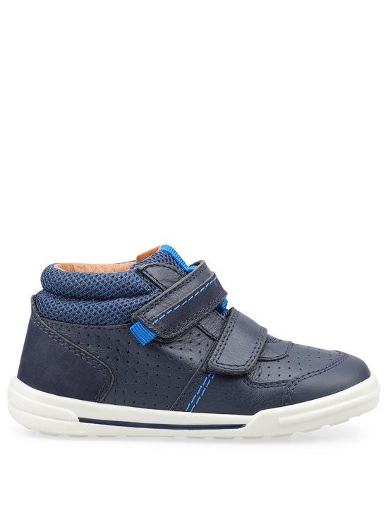 front image of start-rite-frisbee-high-top-shoe-navy-leather