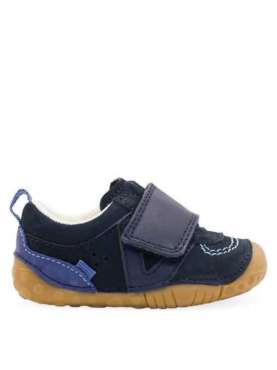 front image of start-rite-chucklenbspsoft-nubuck-leather-easy-riptape-boys-baby-shoes-navy-blue