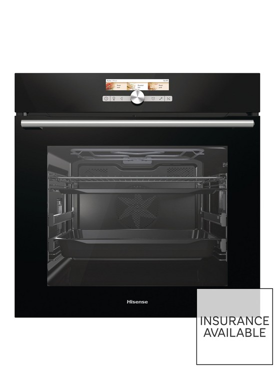 front image of hisense-op543pguk-built-in-multifunctional-oven-with-pro-chef-black