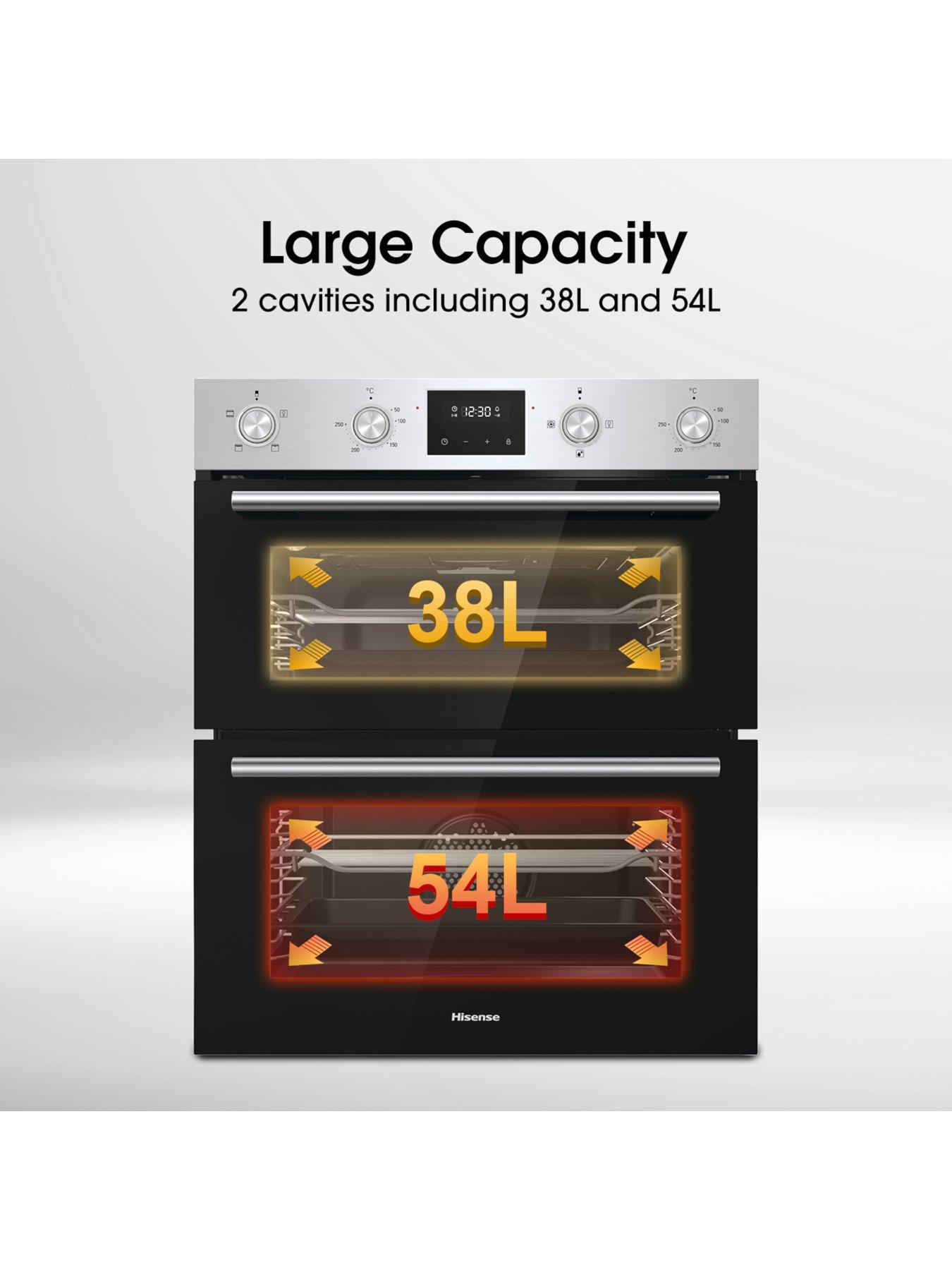  image of hisense-bid79222cxuk-catalytic-built-under-double-oven-stainless-steel